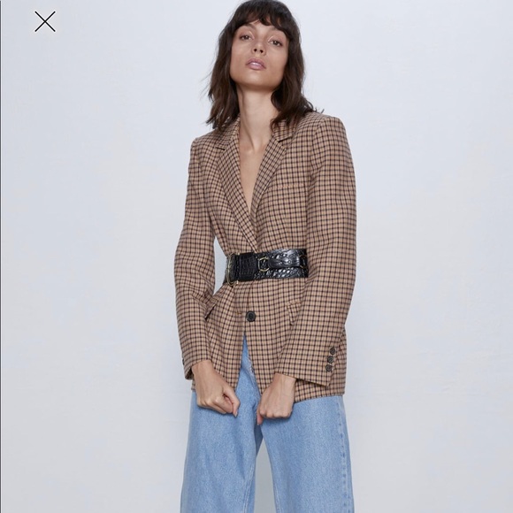 Zara Oversized Plaid Blazer - Picture 6 of 11